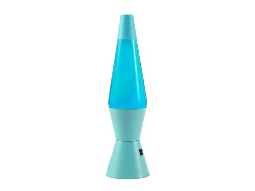 iTotal - Spaceship LED Lava Lamp - Light blue base, blue liquid and white wax (XL3332), bild 2