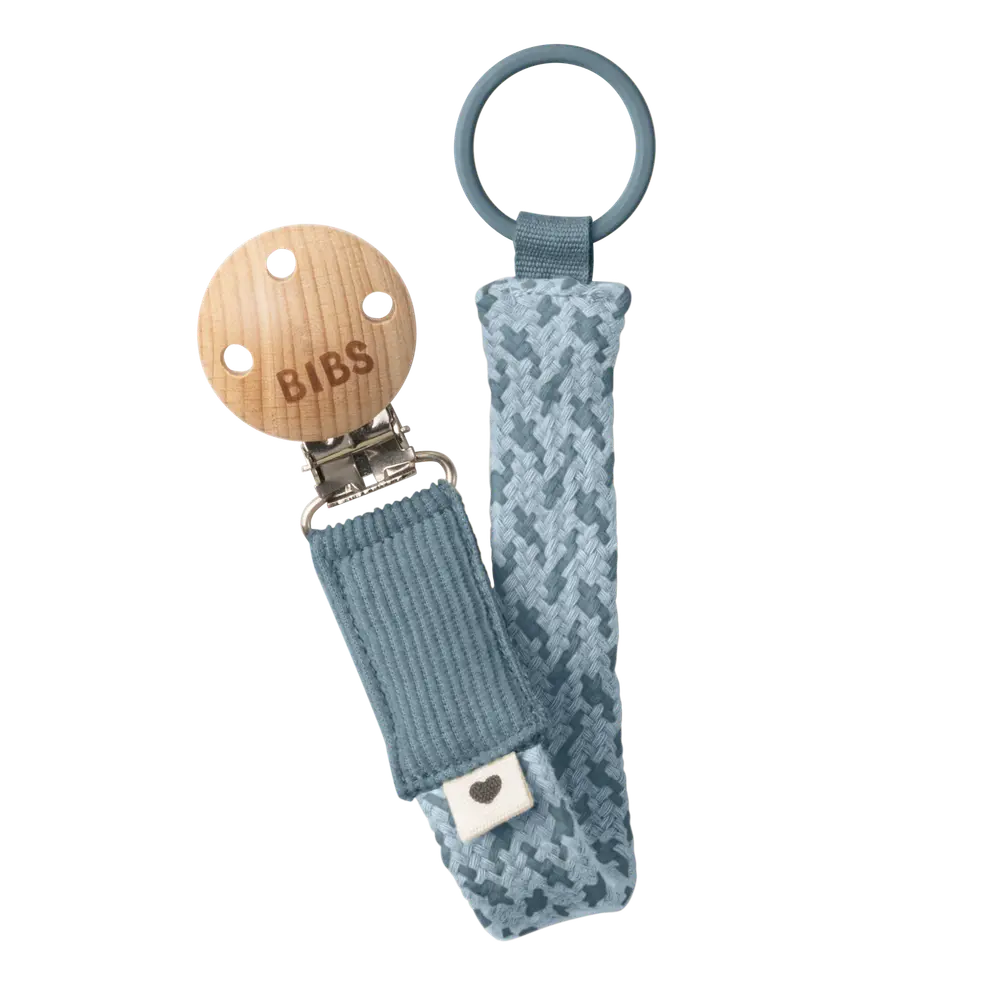 BIBS Paci Braid napphållare Petrol/Baby Blue, bild 2