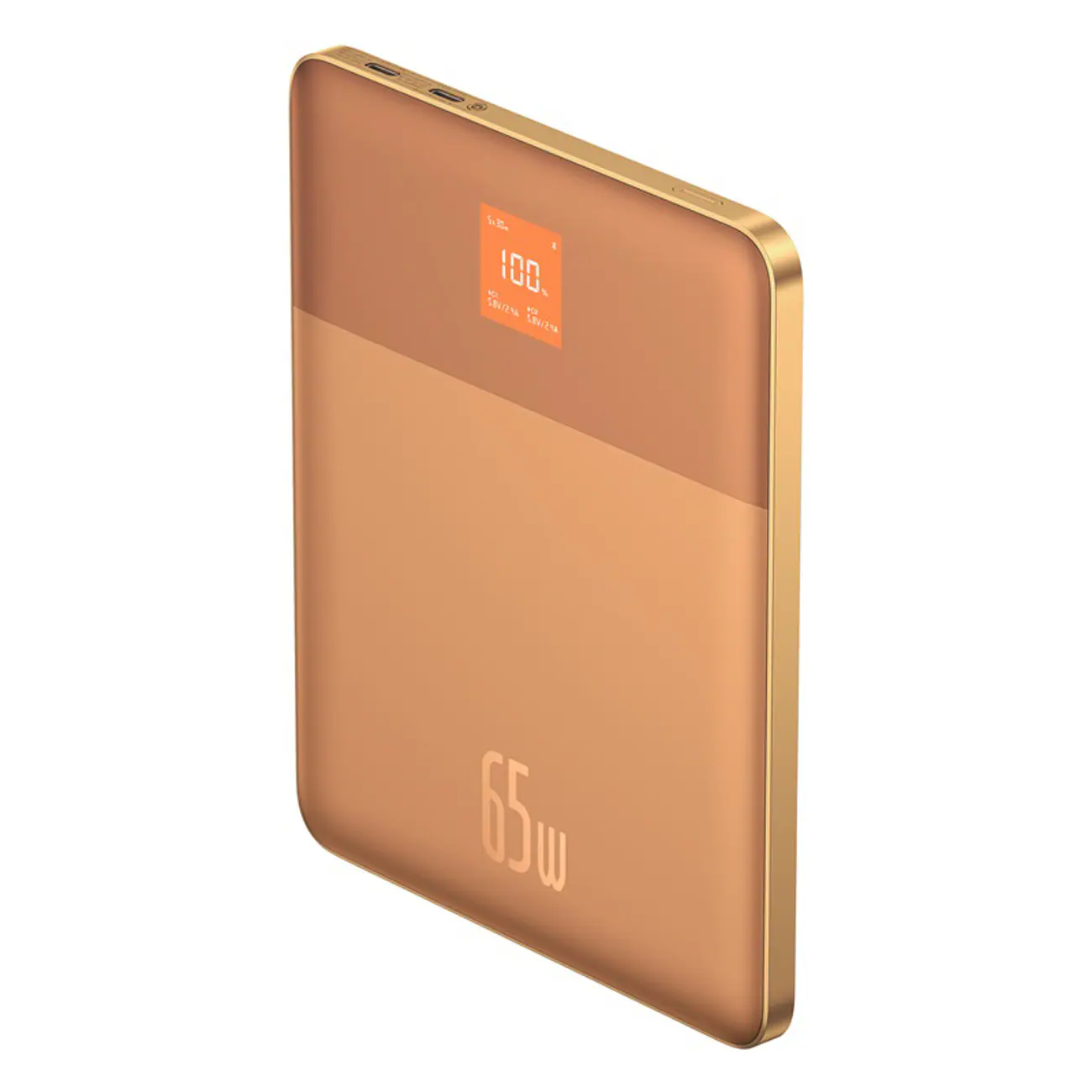 Baseus Blade2 12000 mAh 65 W powerbank m digital display + USB-C–USB-C 100 W 50 cm kabel – Orange