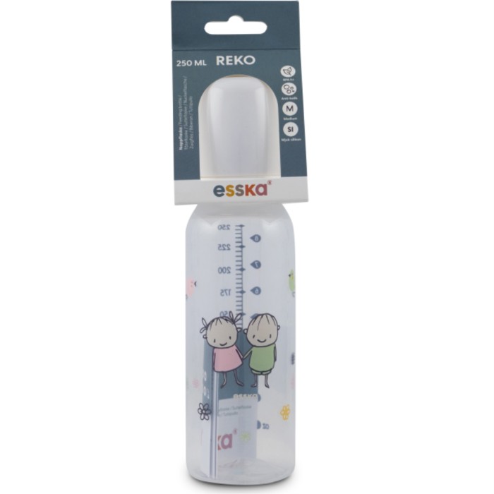 Esska Nappflaska Reko 250 ml Vit Vänner, bild 2