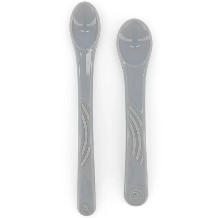 Twistshake 2x Feeding Spoon Set 6+m Pastel Grey