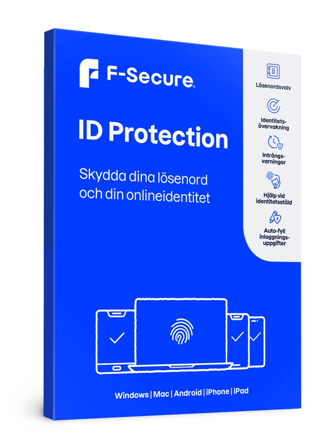 F-Secure Id Protection 1 år, 5 enheter (vid köp av dator)