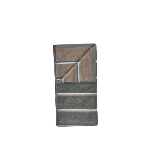 Zone Denmark – Bastuhandduk 140x70 Cm – Olivgrön, Taupe, Blå Dis