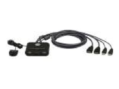 ATEN CS22HF - Omkopplare för tangentbord/video/mus/USB - 2 x KVM / USB - 1 lokal användare - skrivbordsmodell, bild 2