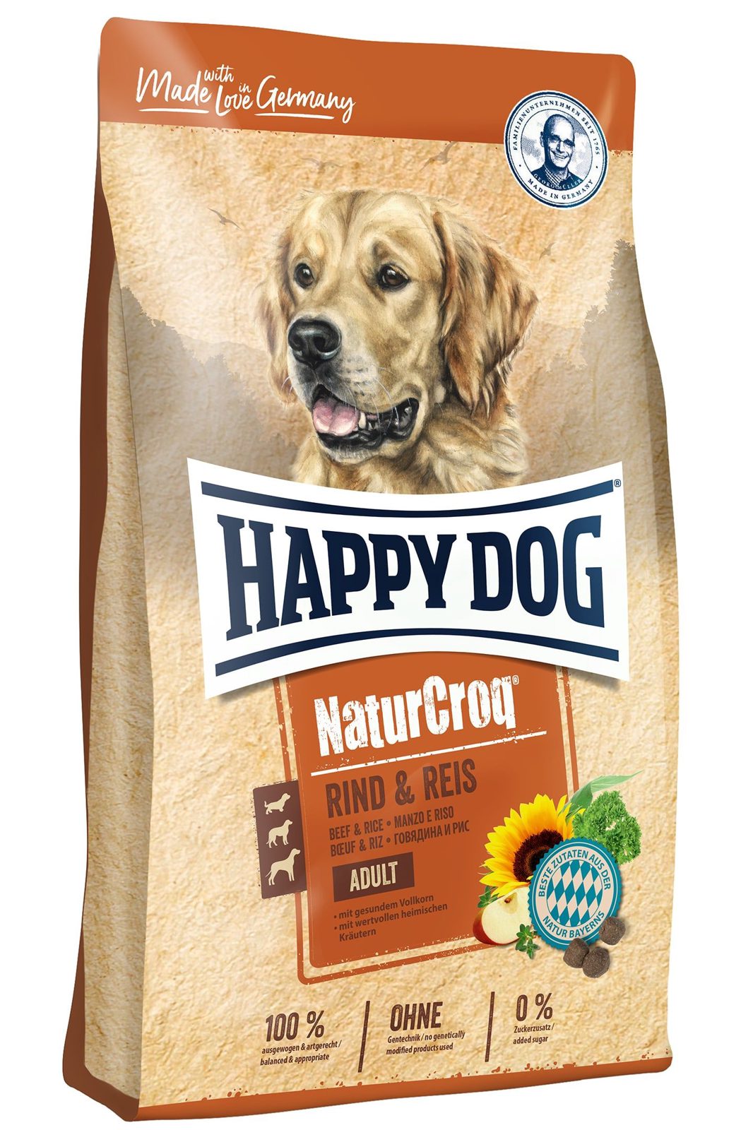 Happy Dog 60517, Vuxen, Alla raser, Nötkött, Ris, 15 kg