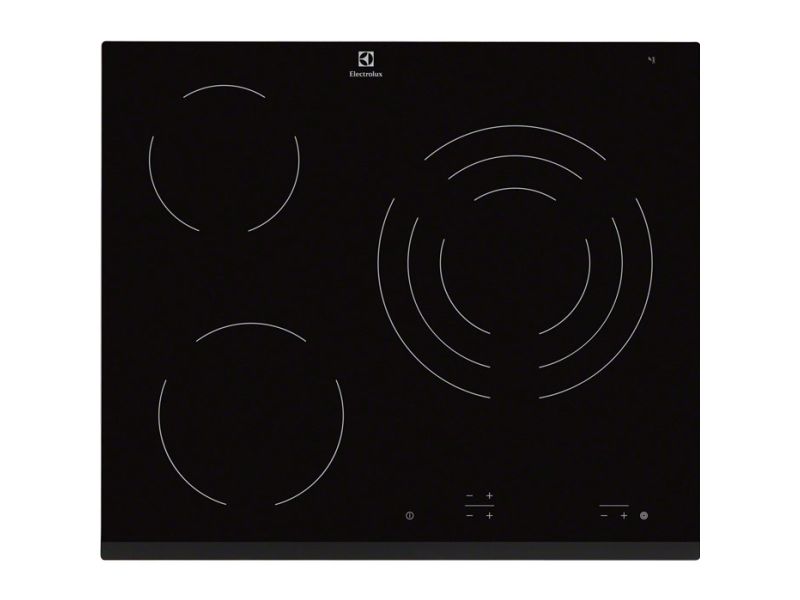 Electrolux 300 series EHF6232FOK keramikhäll 60 cm 3 kokzoner, svart
