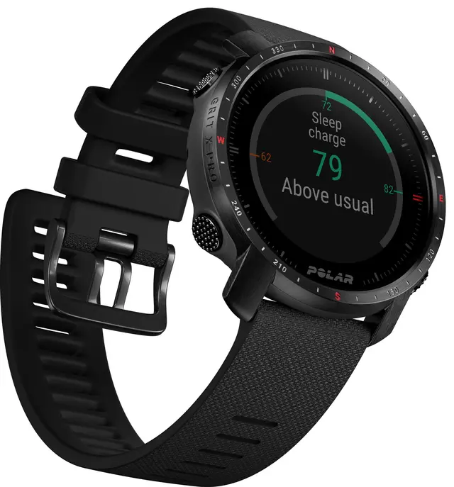 Polar Grit X Pro Premium multisport Outdoorklocka, svart M/L