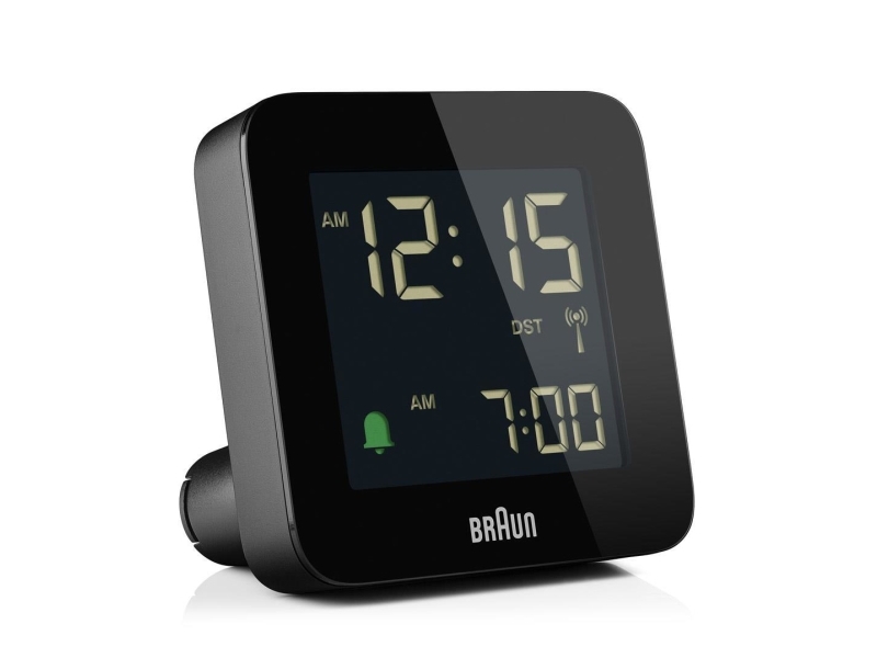 Braun BC09-DCF, Digital väckarklocka, Torg, Svart, 12/24h, LCD, Batteri