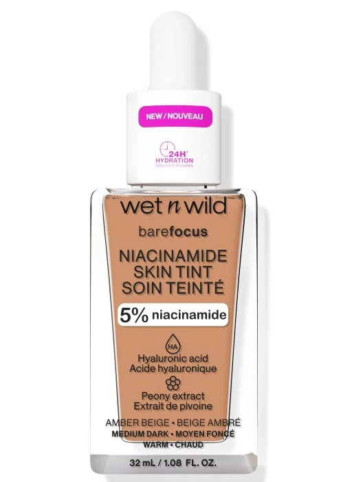 Wet n Wild Bare Focus Niacinamide Skin Tint Amber Beige 32 ml