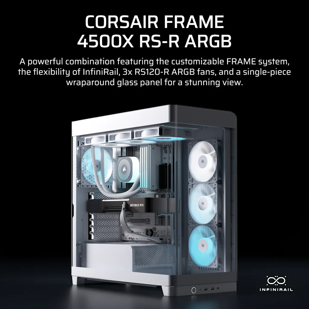 Corsair FRAME 4500X RS-R ARGB Mid Tower - Vit, bild 3