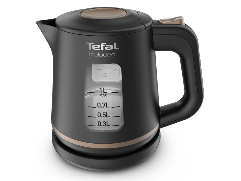 Tefal Includeo KI5338 vattenkokare 2400 W 1 L vattennivåindikator, svart