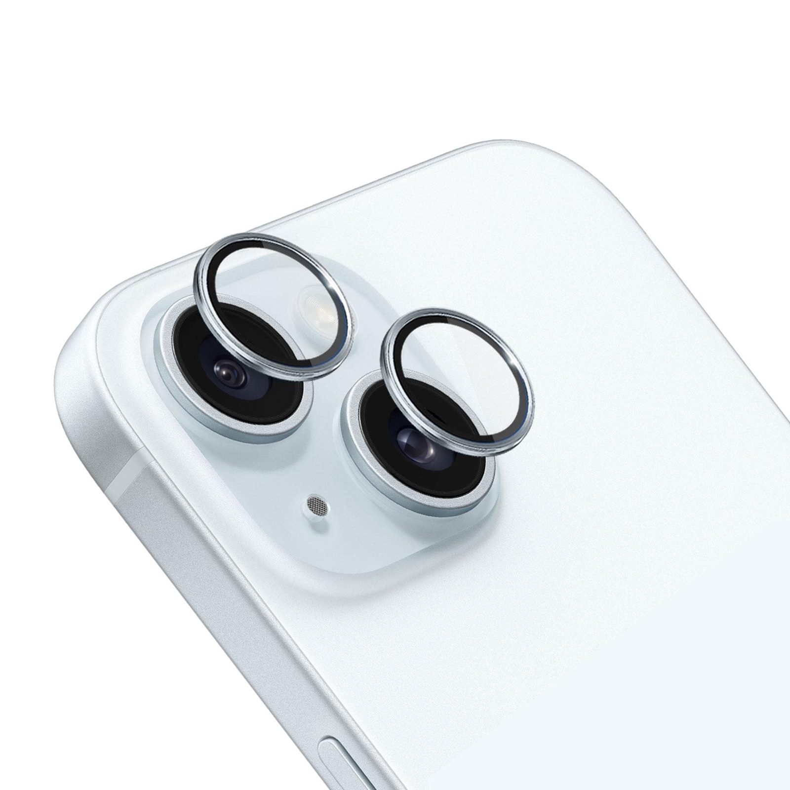 3mk Lens Protection Pro-kameraskydd med blå ram för iPhone 15, bild 2