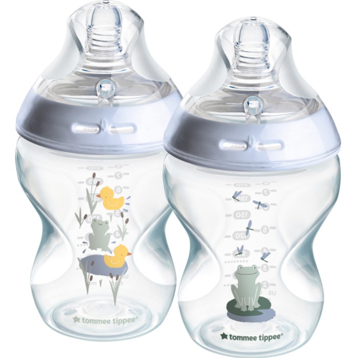 Tommee Tippee Natural Start Nappflaska Deco Blå 2 st 260 ml