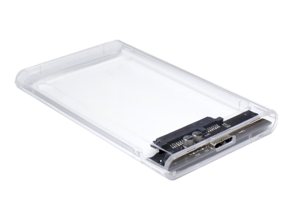 Inter-Tech Argus GD-25000 - Förvaringslåda - 2.5 - SATA 6Gb/s - USB 3.0 - transparent