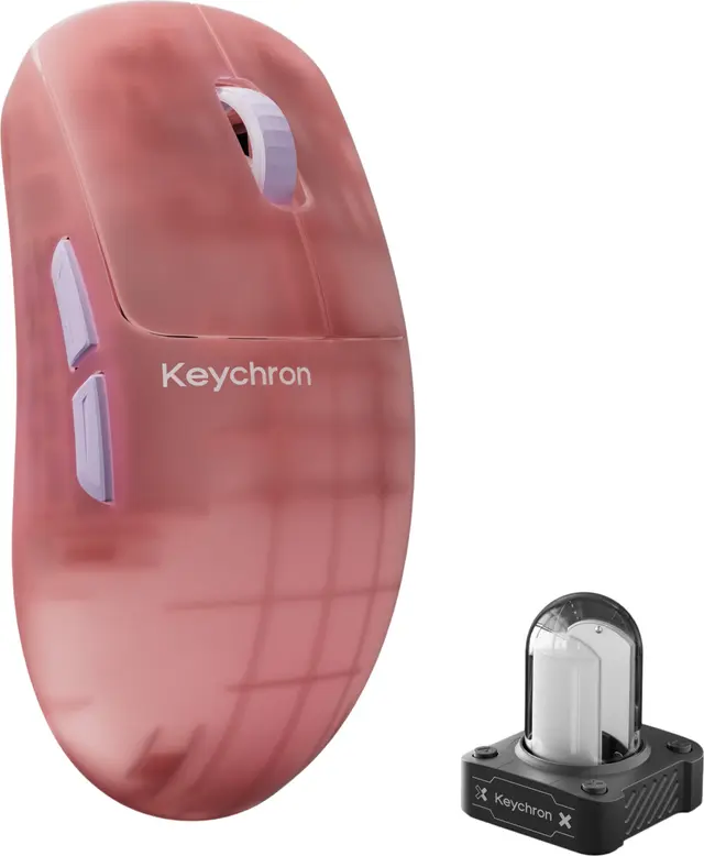Keychron G6 HE 8K trådlös gamingmus (rosa)