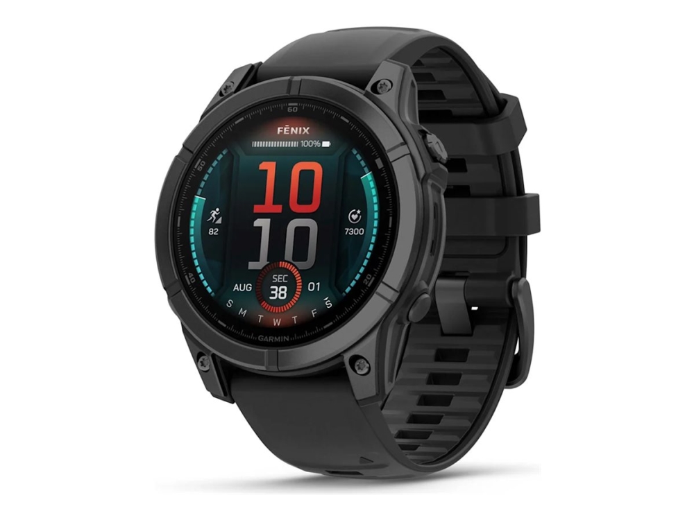 Garmin Fenix E 47 mm GPS-smartwatch, skiffergrå/svart
