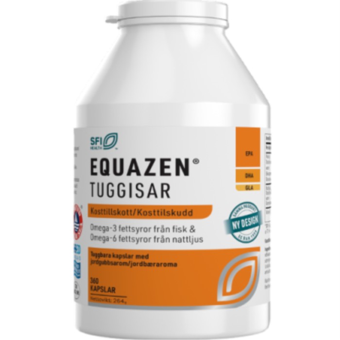 Equazen Tuggisar jordgubbssmak 360 kapslar