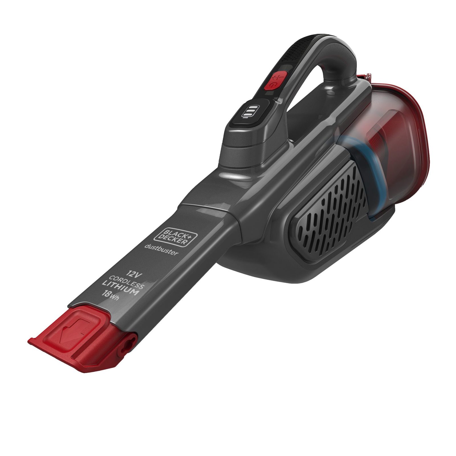 Black & Decker BHHV315J-QW, Torr, Filtrering, Utan påse, Svart, Röd, 0,7 l, Batteri