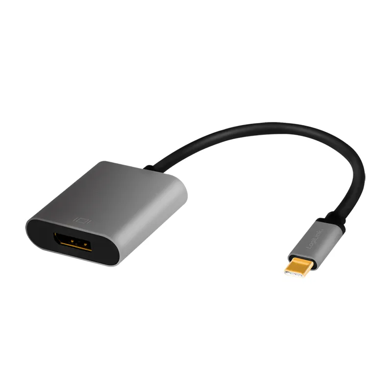 LogiLink CUA0102, USB 3.2 Gen1 Type-C, DisplayPort, 0,15 m, Sort