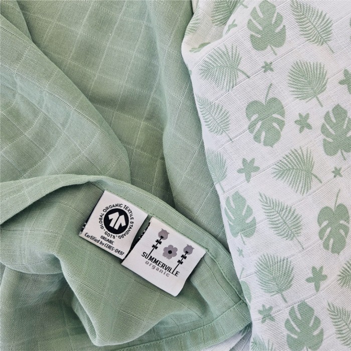 Summerville Muslin 2-pack Tropical & Green GOTS, bild 3