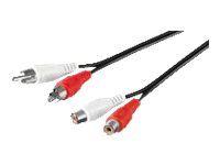 RCA-förlängningskabel 2x RCA 2,5 m