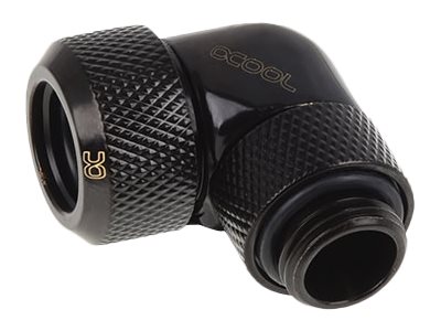Alphacool Eiszapfen 13 mm HardTube compression fitting 90° rotatable G1/4 - Vinkelfäste för vätskekylningssystem - svart