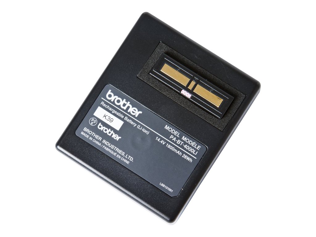 Brother PA-BT-4000LI - Batteri för skrivare - litiumjon - 1800 mAh - för P/N: US#PT-P900W, US#PTP900WC, US#PT-P950NW, US#QL820NWBC, US#RJ-4030, US#TD2130NHC