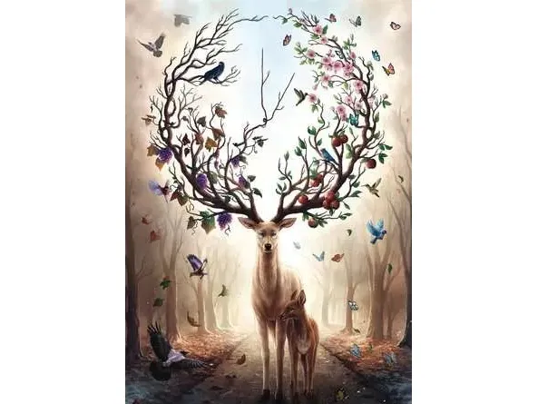 Ravensburger pussel: Fantasy Deer 1000 Bitar