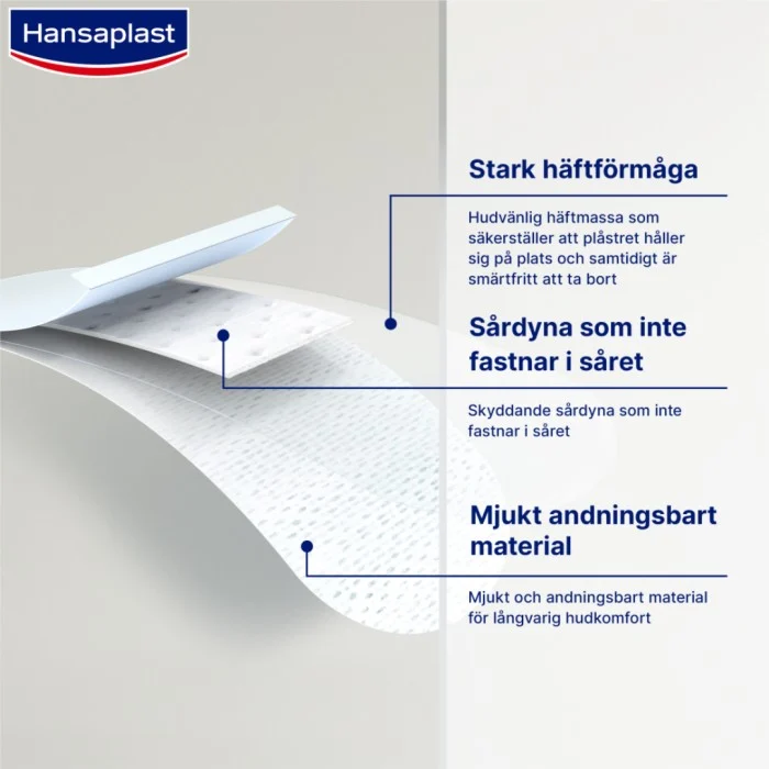 Hansaplast Sensitive plåster 1 m x 6 cm, 1 st, bild 4