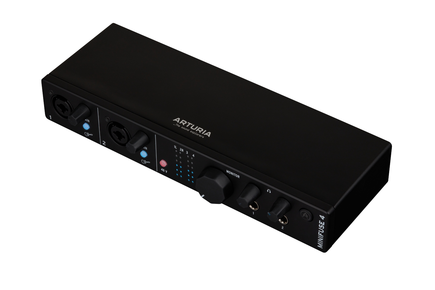 Arturia MiniFuse 4, 4x4 Audio Interface, XLR/6,3mm, USB/MIDI - Svart, bild 4