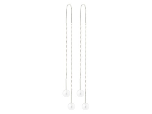 PILGRIM - EUONIA Pearl Chain Earrings - Silver Plated - 60 mm, bild 2