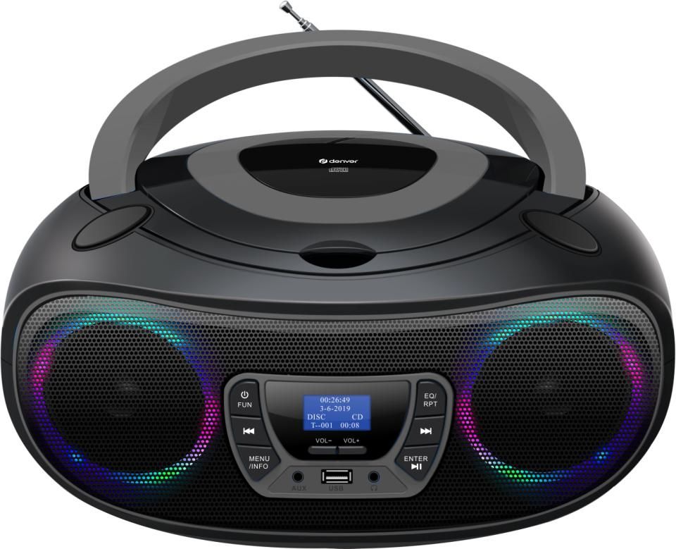 Denver TDB-212GR, 1,55 kg, Grå, Personlig CD-spelare