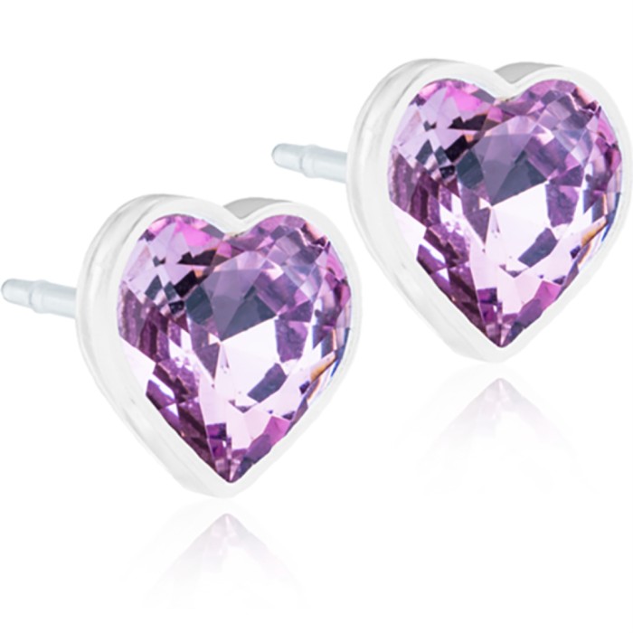 Blomdahl Medical Plastic Heart 6mm Amethyst