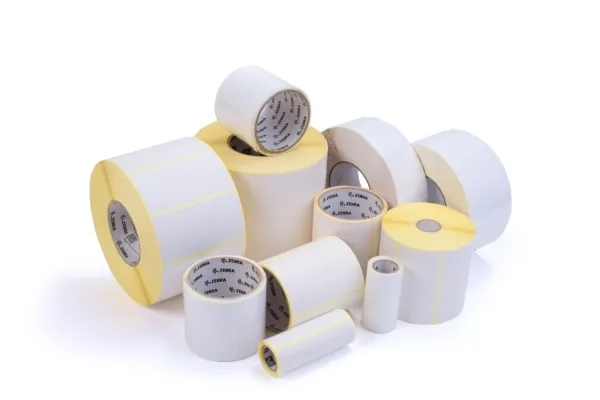 Zebra Label, Paper, 104x30mm Thermal Transfer, Z-PERFORM 1000T, Uncoated, Permanent Adhesive, 25mm Core - (12 ruller)