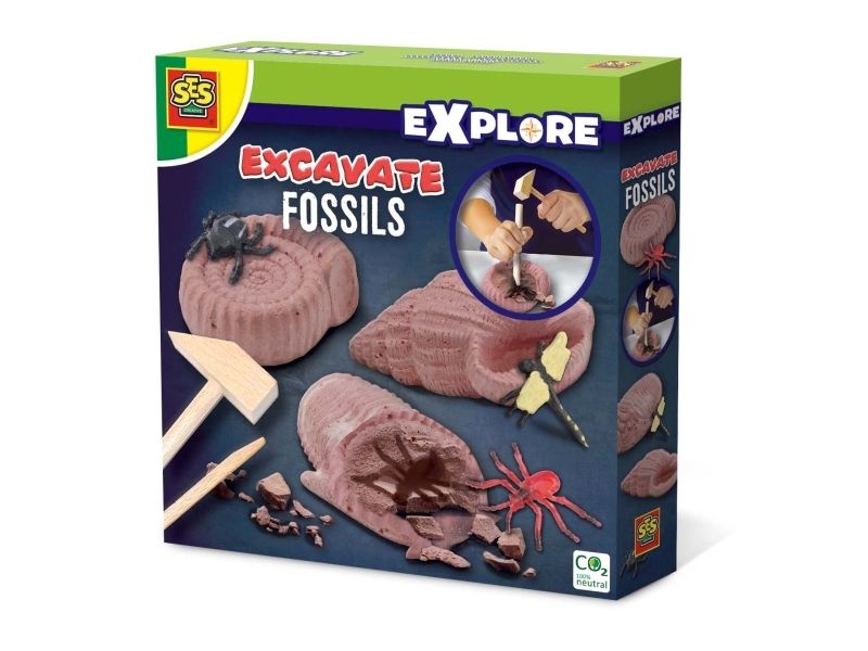 SES Creative Explore Excavate fossils, Fossil, 4 År, Multifärg