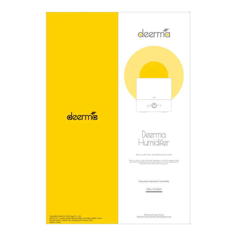 Deerma ST636W Ultrasonic Luftfuktare med 4.5L Vattenbehållare