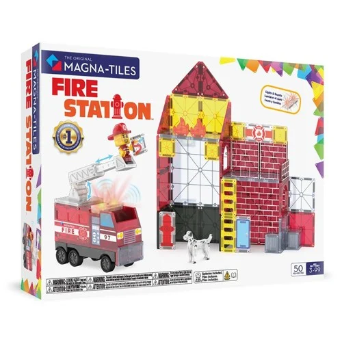 Magna-Tiles Brandstation med ljus och ljud 50 delar