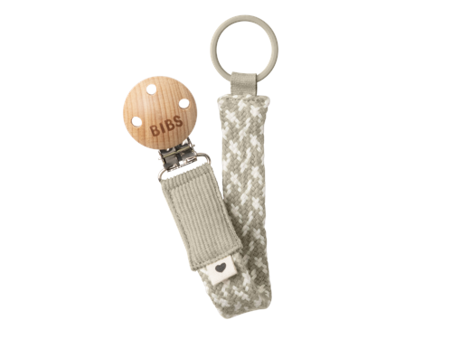 BIBS Pacifier Clip Braided Sand/Ivory, bild 3