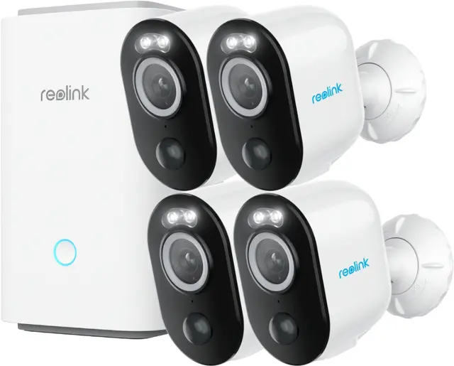 Reolink Argus 3 Pro 2K+ trådlös utomhusövervakningskamera (4-pack)