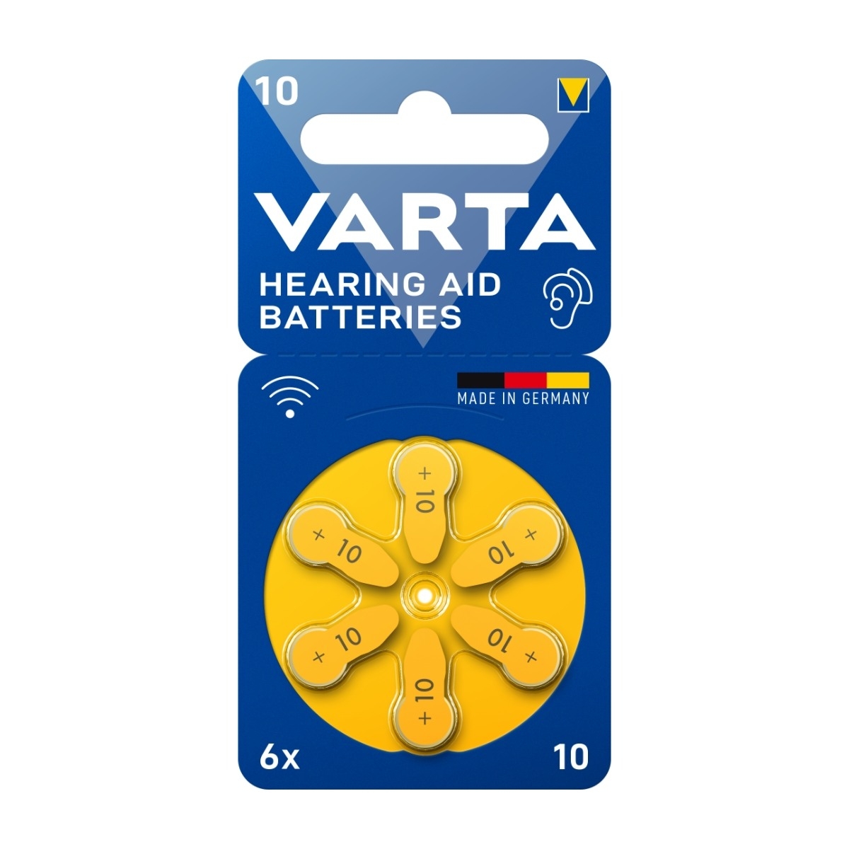 VARTA 10 hörapparatsbatteri, 6 st
