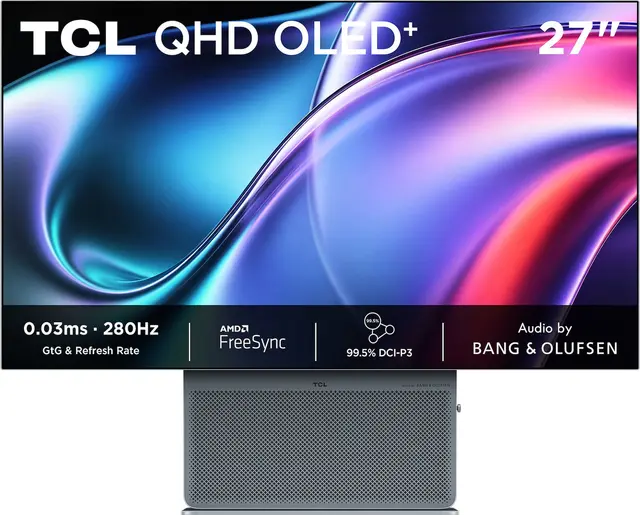 TCL OLED+ 27X3B 27"/OLED/280Hz/0.03ms gamingskärm Molnblå