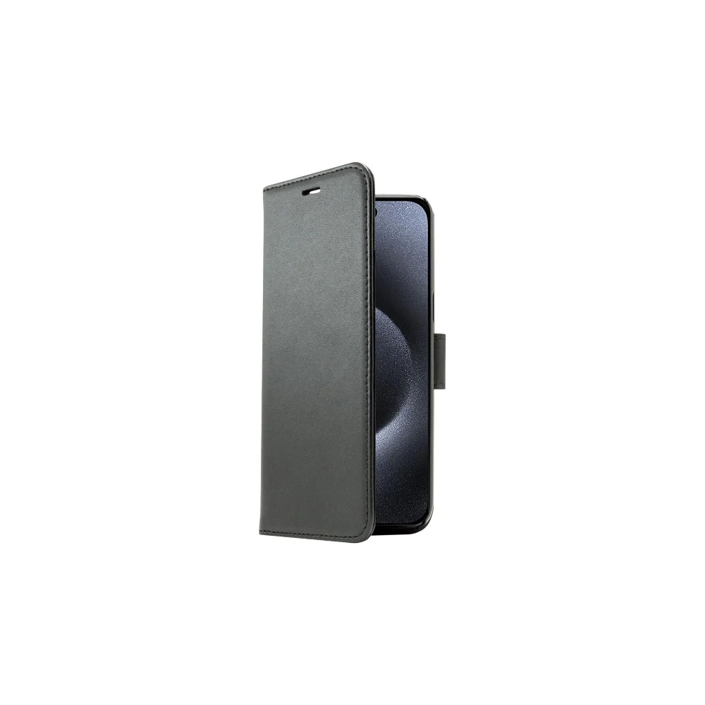 Screenor Smart Vikbart Fodral - Ekoläder Svart - iPhone 17 Pro