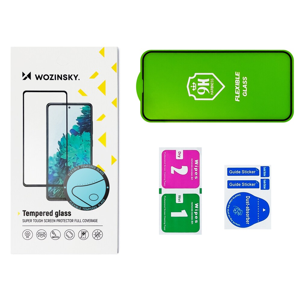 Wozinsky Heltäckande Flexi Nano-folieglas härdat glas med ram iPhone 14 Max / 13 Pro Max transparent, bild 5