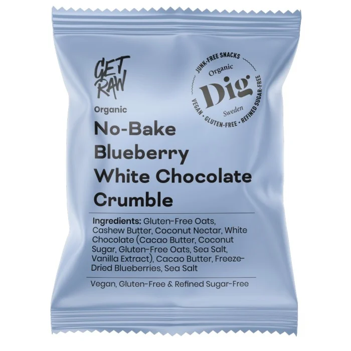 Dig GET RAW No-Bake Blueberry White Chocolate Crumble 35 g