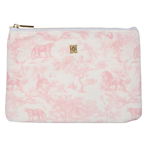 DARK Velvet Small Pouch Cotton Candy Savannah Pattern
