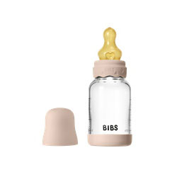 BIBS Glass Boheme Baby Bottle Round Latex 120 ml Slow Flow Blush, bild 3