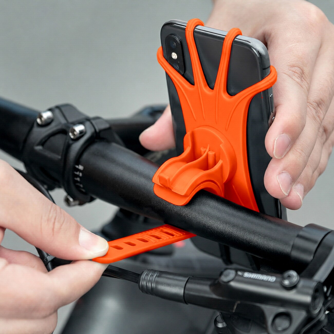 Rockbros LF436 mobilhållare med styreklämma – orange, bild 5