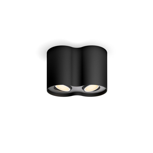 Philips Hue Pillar dubbelspotlight 2x4.2W GU10 (svart)
