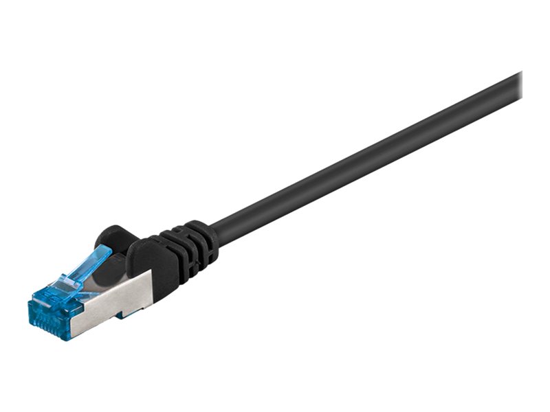 goobay - Patch-kabel - RJ-45 (hane) till RJ-45 (hane) - 3 m - SFTP, PiMF - CAT 6a - halogenfri, formpressad - svart