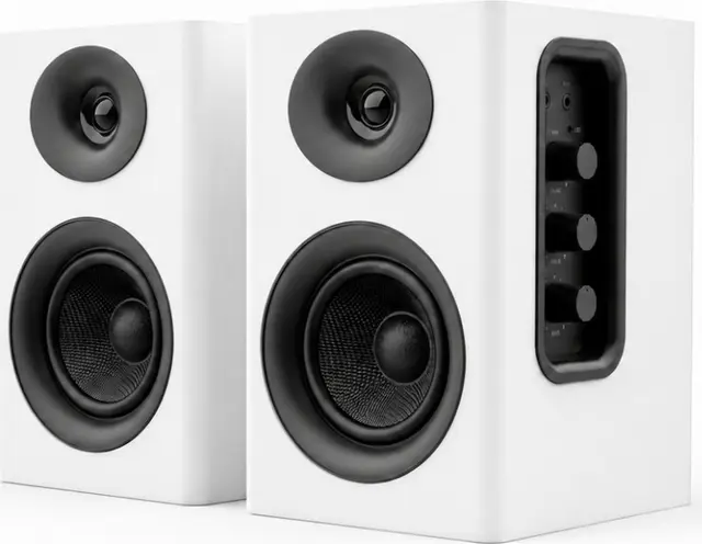CASPER SP1 aktiv bokhyllehögtalare set (vit)